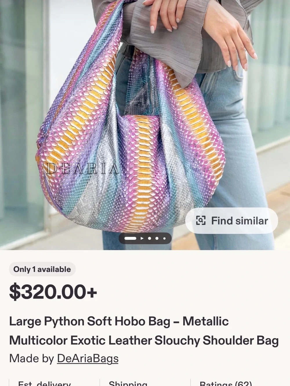NWT Mermaid Slouch Handbag